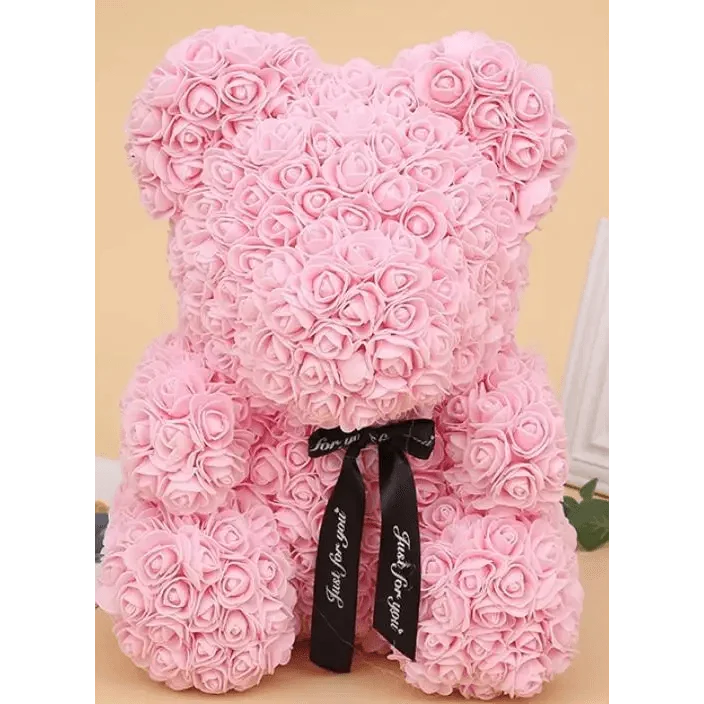 Cute artificial rose flower teddy bears gift box for home decor - Christmas Valentine&