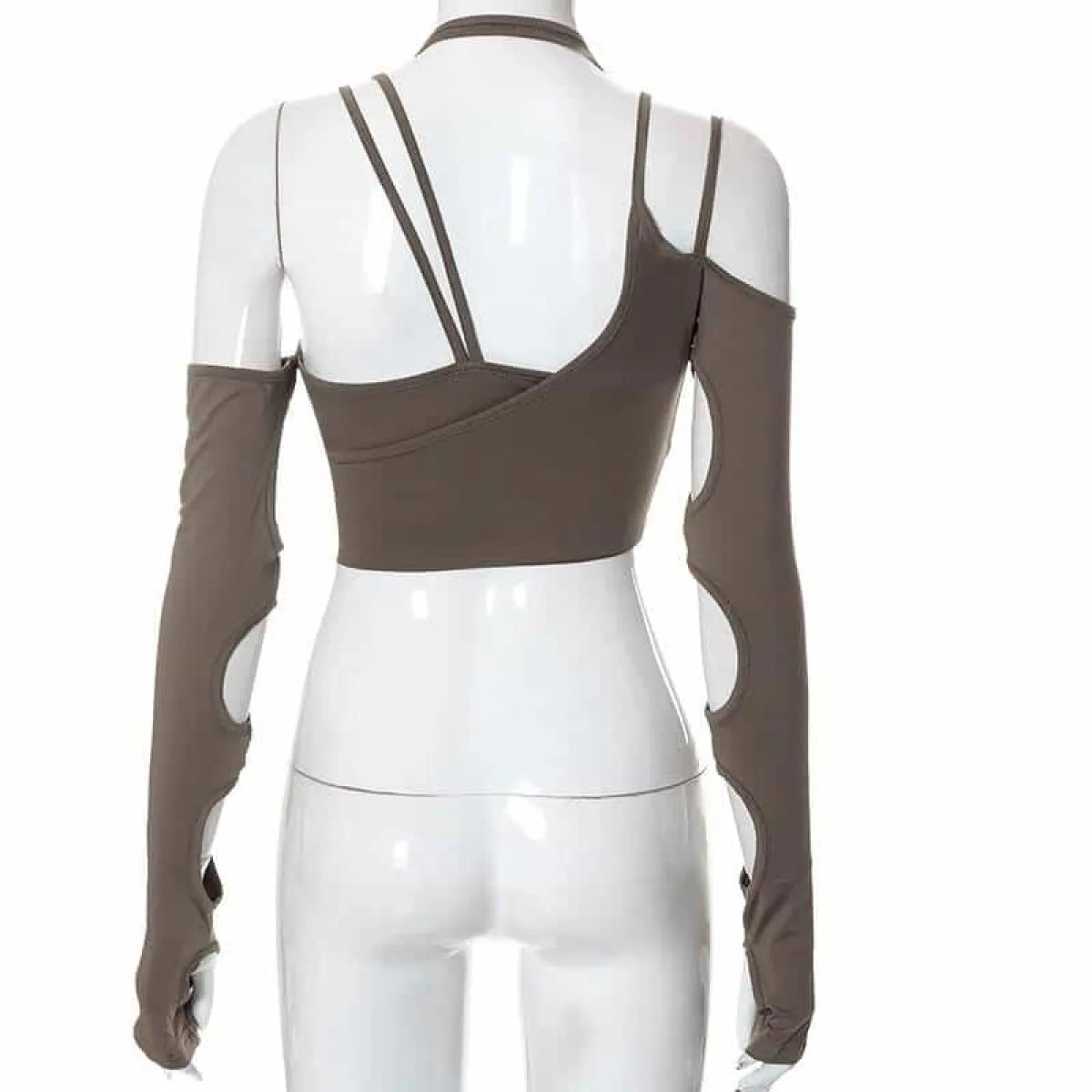 Cyber Punk Long Sleeve Crop Top