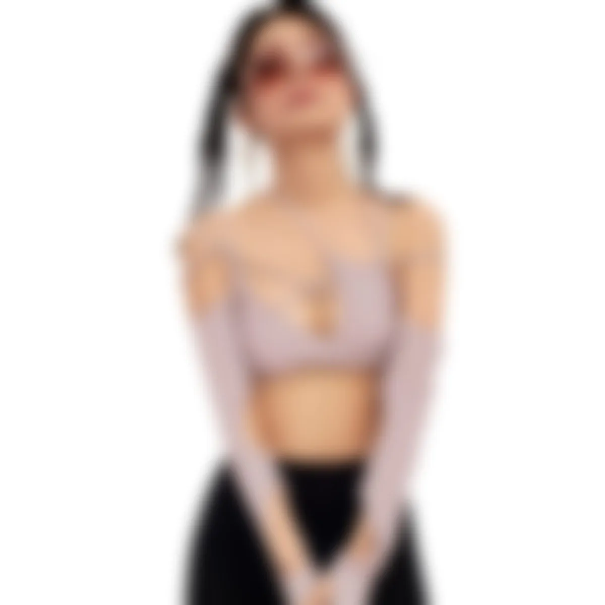 Cyber Punk Long Sleeve Crop Top