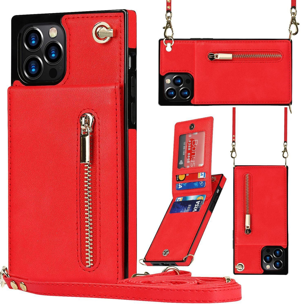 Leather Case Card 12 Messenger Phone Case Explosive Style