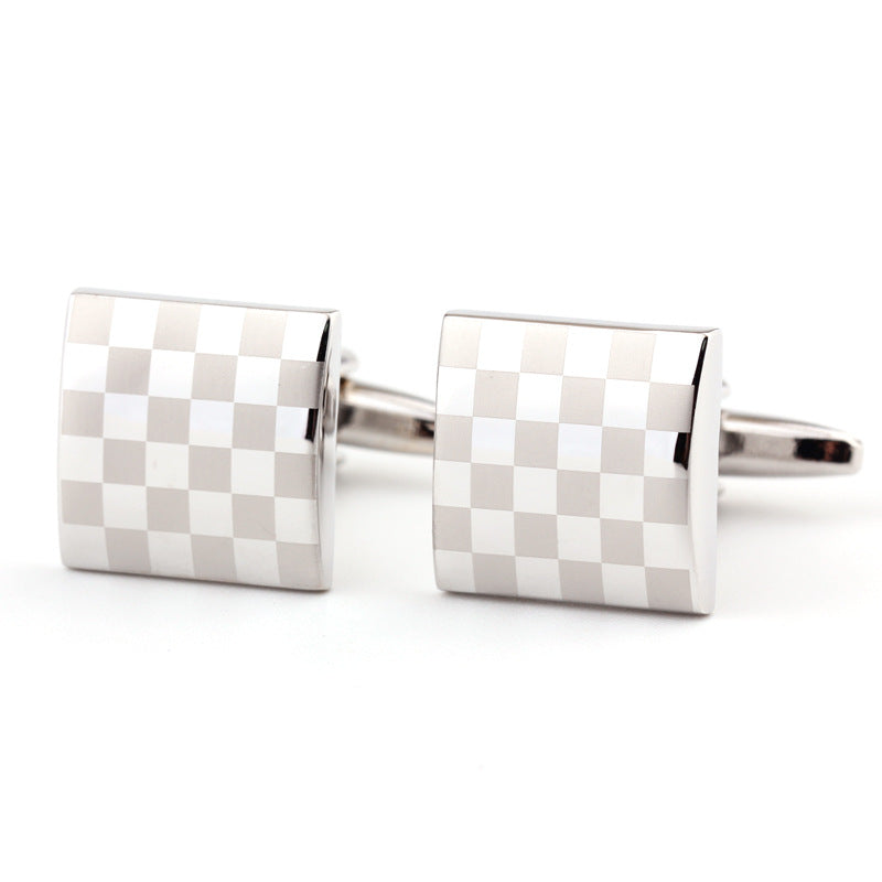 Square Plaid French Shirt Men&