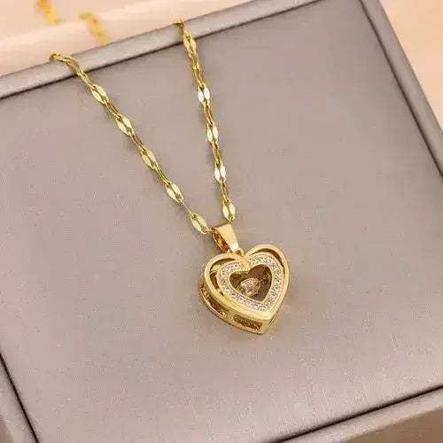 LuxeJewels™ – Double Layer Love Necklace (Titanium Steel)