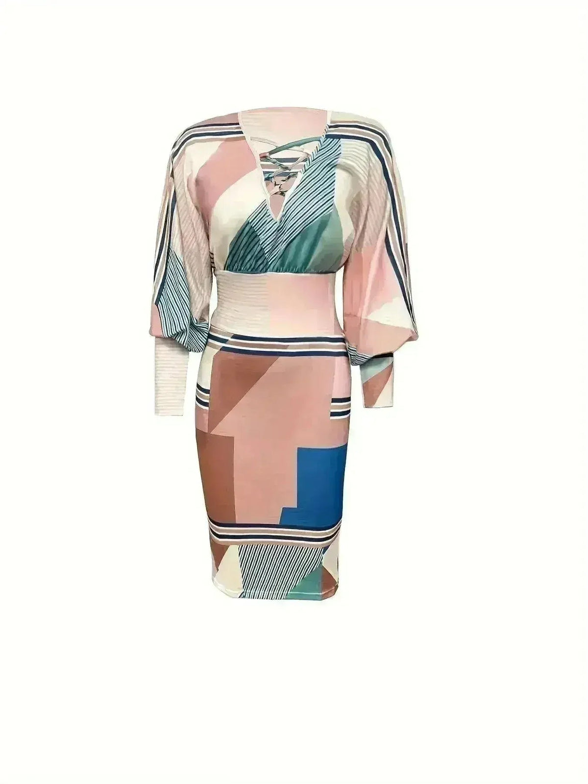 Casual Printed Dress - Women&