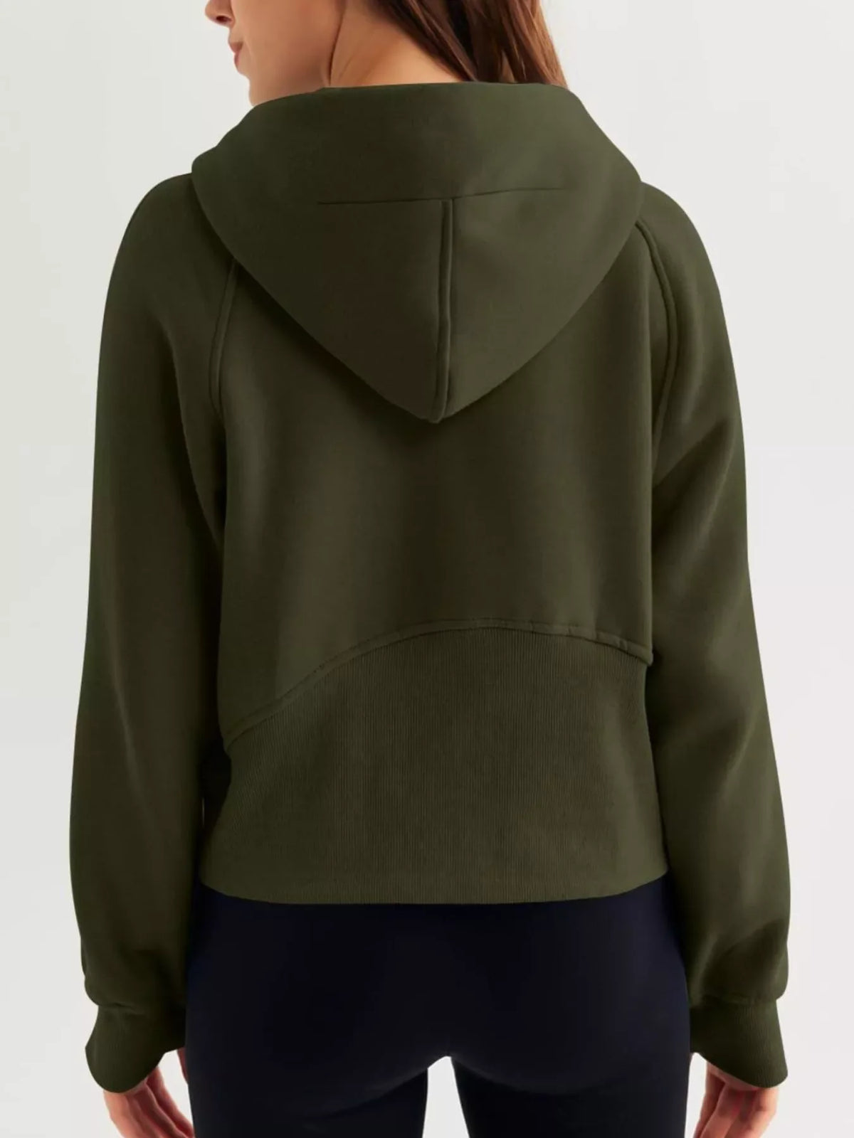 Half Zip Raglan Sleeve Hoodie