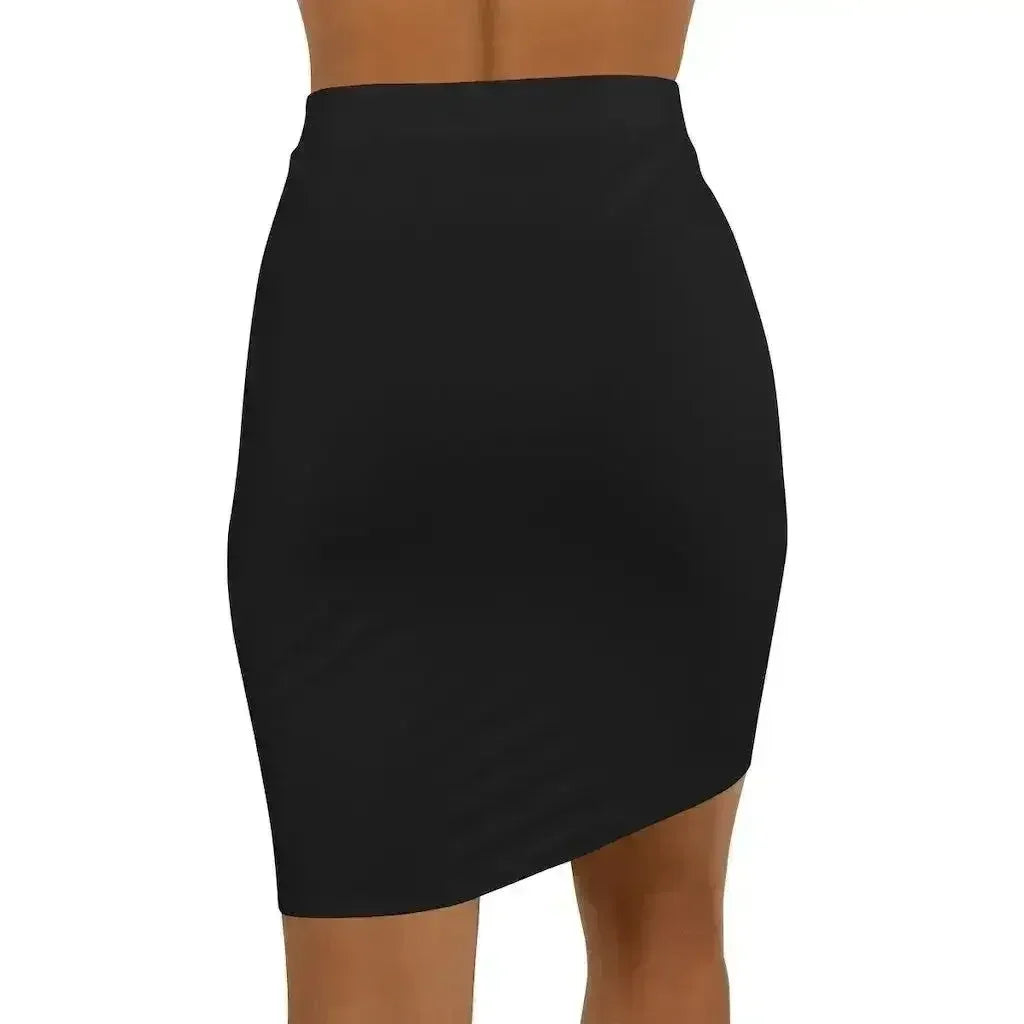 Womens Mini Skirt - Stretchy - Black Pencil Skirt