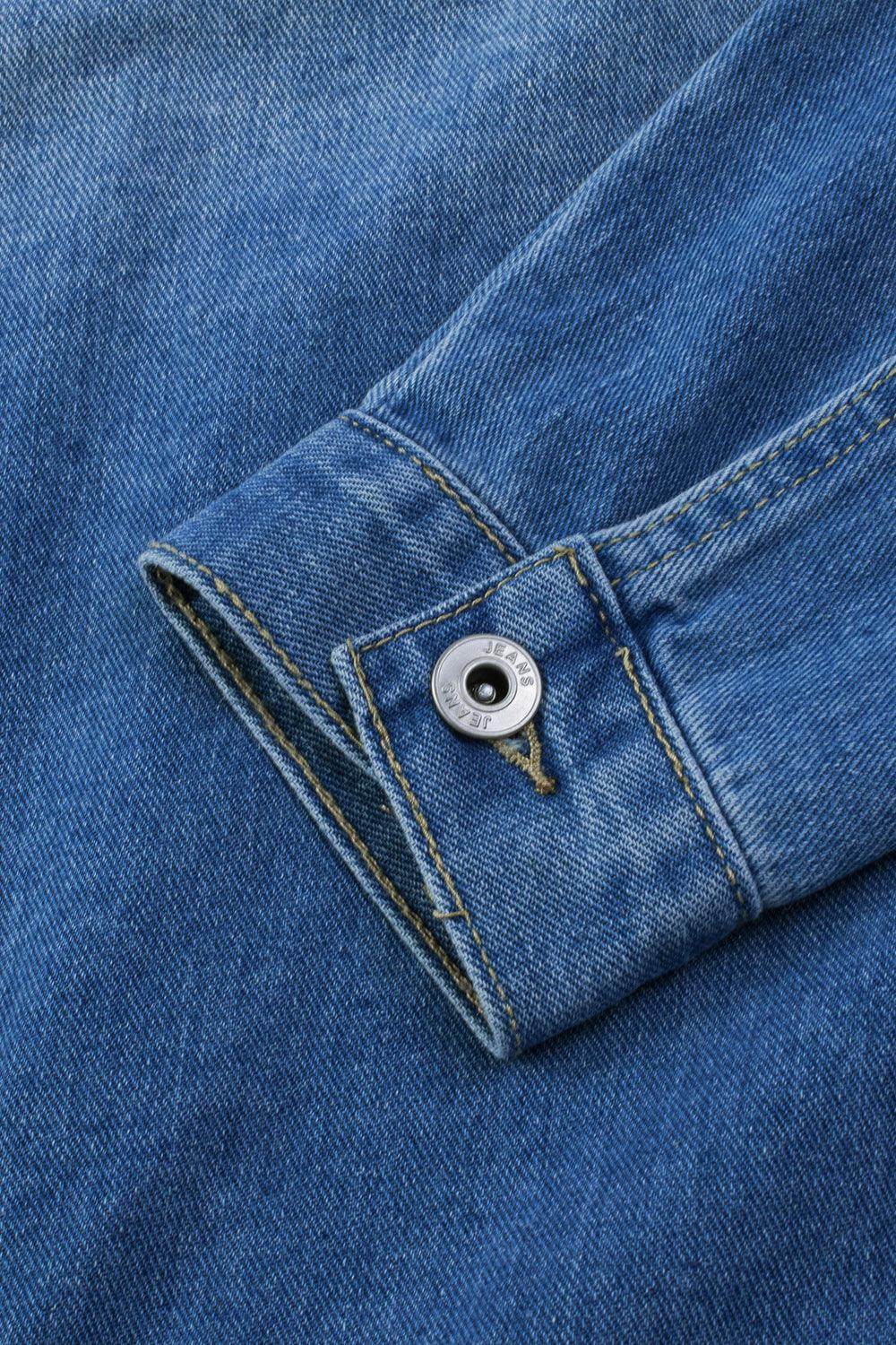 Distressed Hooded Denim Jacket for Trendy Casual Style