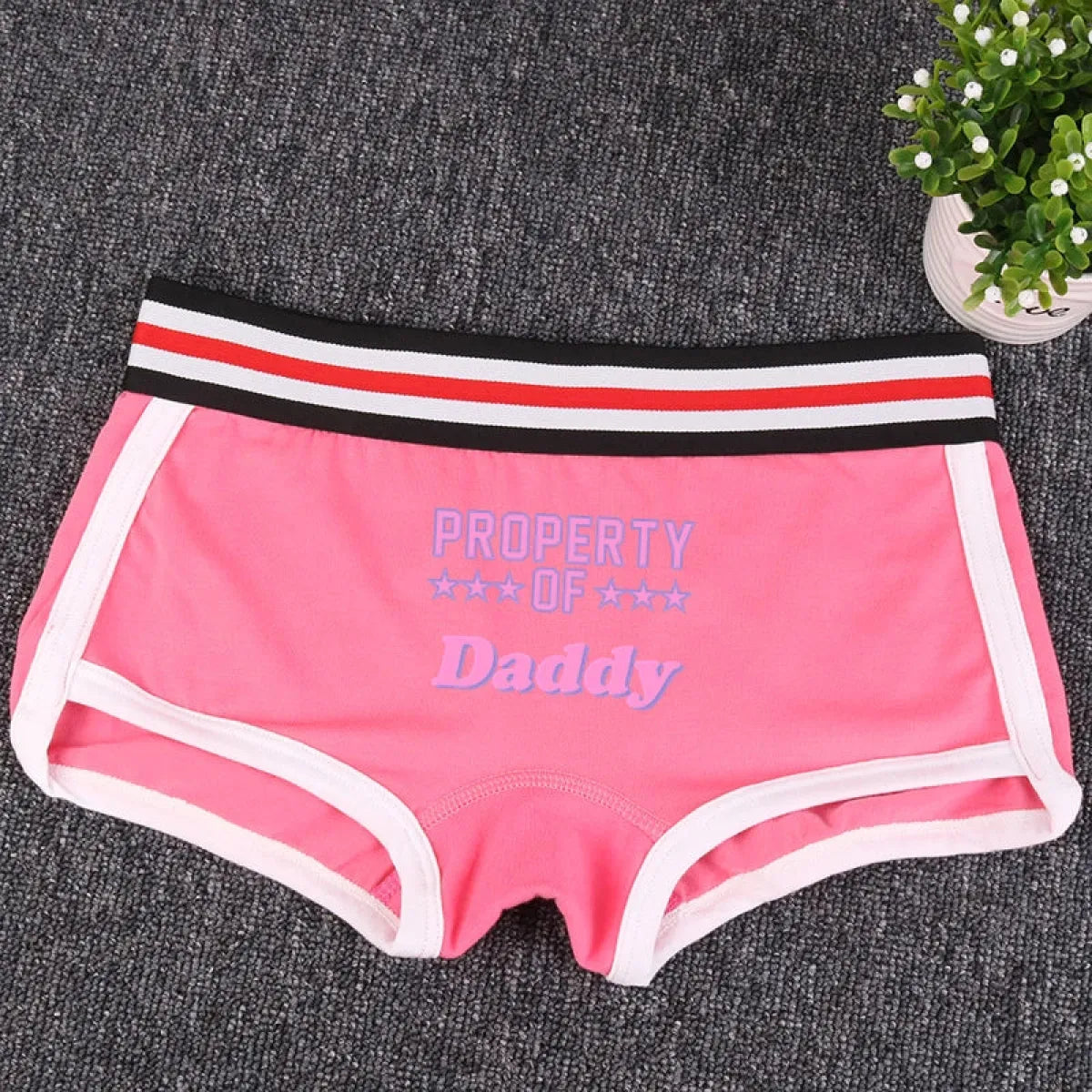 "PROPERTY OF DADDY" BoyShort - Cute Cotton Women&