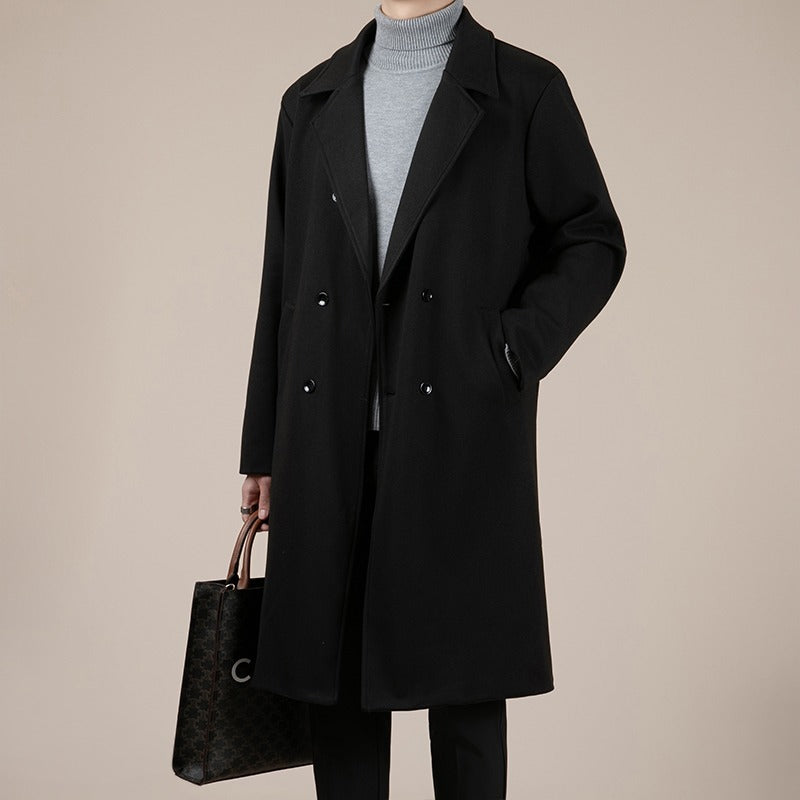 Autumn And Winter Trench Men&