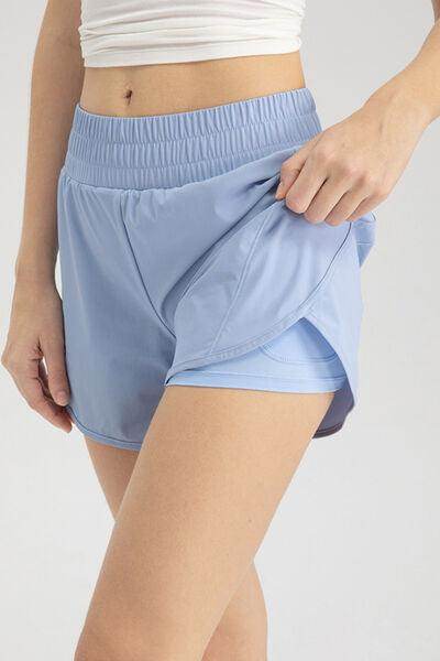 Elastic Waist Active Shorts for Comfortable Workouts