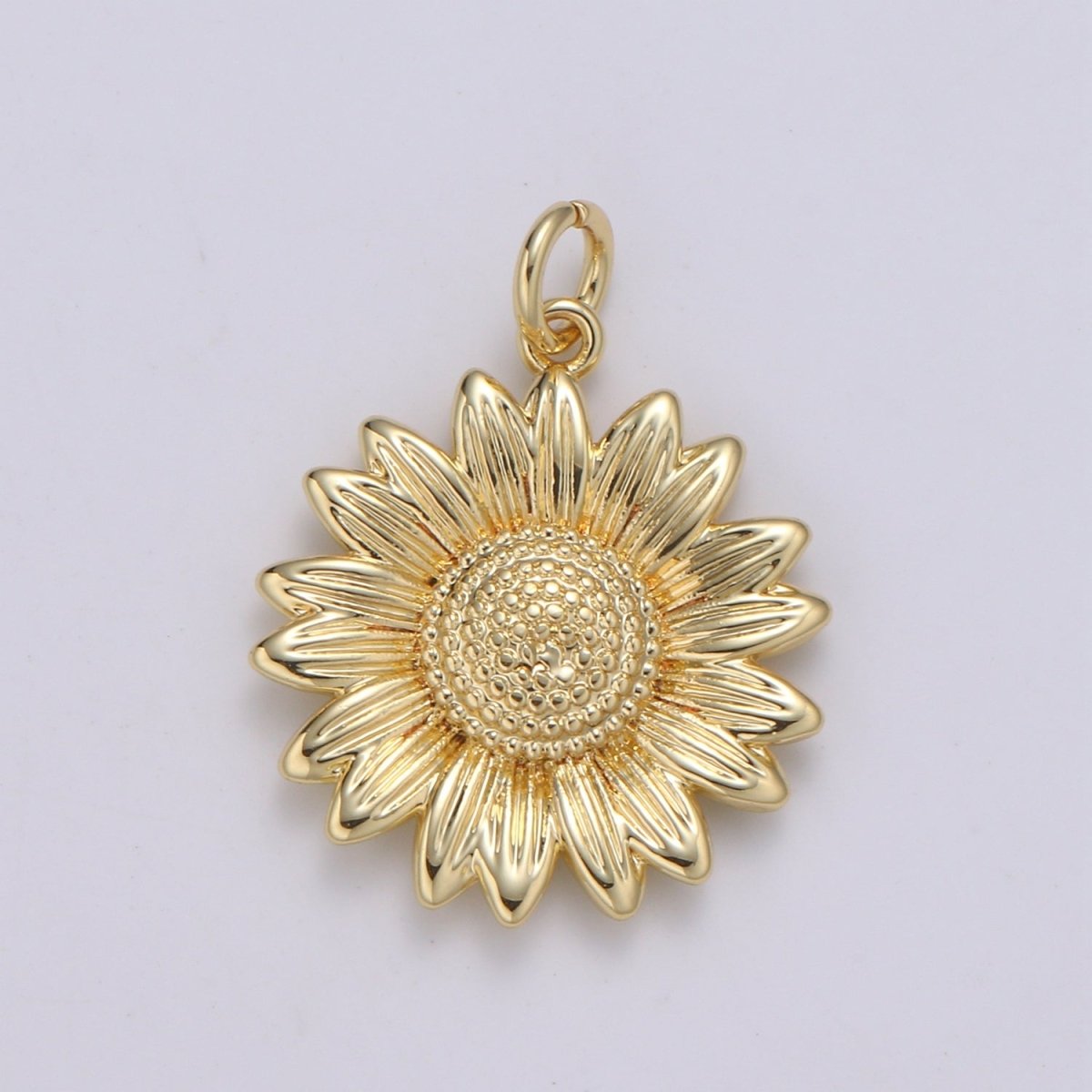 Dainty 24K Gold Filled Sun Flower Charm E-136