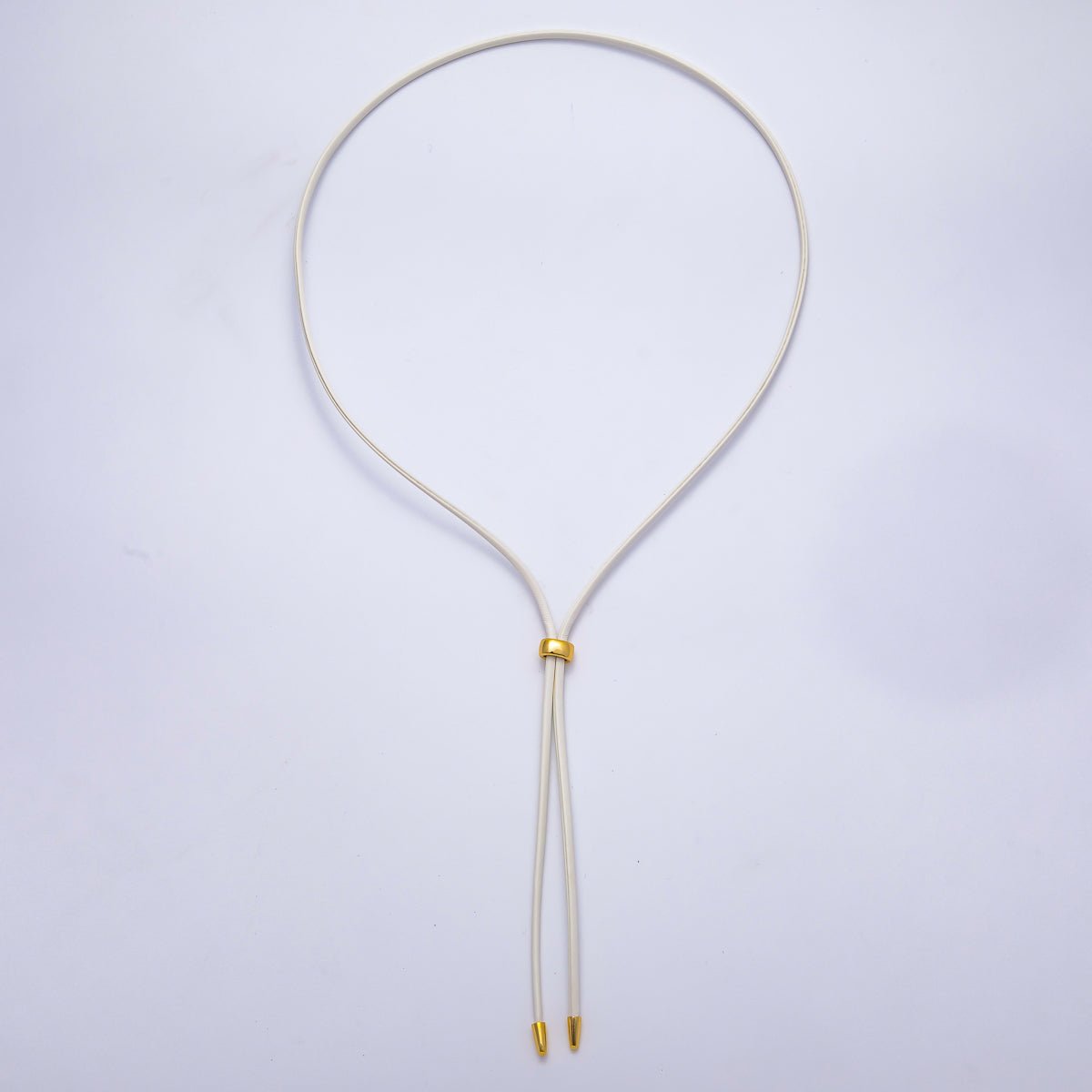 Dainty 2.5mm Leather Bolo Slide Adjustable 26 Inch Lariat Necklace | WA-04338 ~ WA-04343