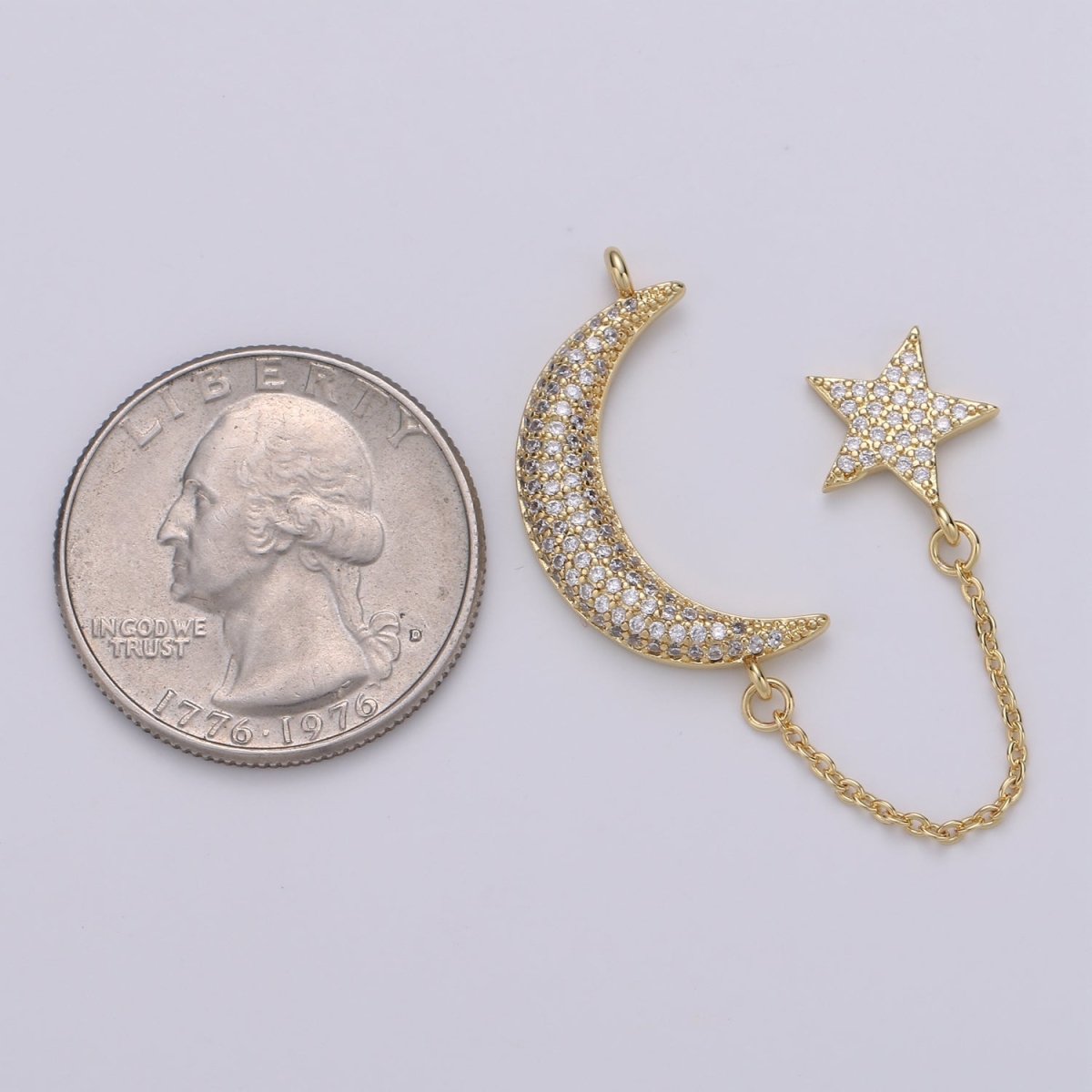Dainty Elegant Celestial Moon and Star Charm L-112~L-113