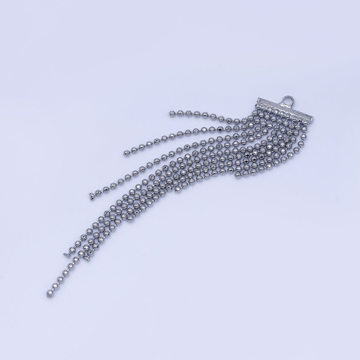 Gold, Silver 62mm Beaded Fringe Tassel Chain Drop Findings | AF1585 AH637