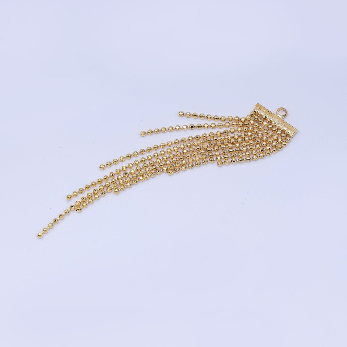Gold, Silver 62mm Beaded Fringe Tassel Chain Drop Findings | AF1585 AH637
