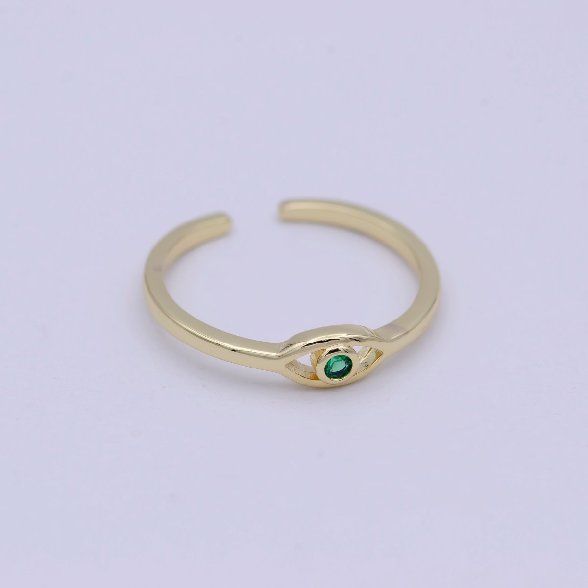 Dainty Gold Filled Evil Eye Ring Open Adjustable Jewelry S-383 ~ S-388