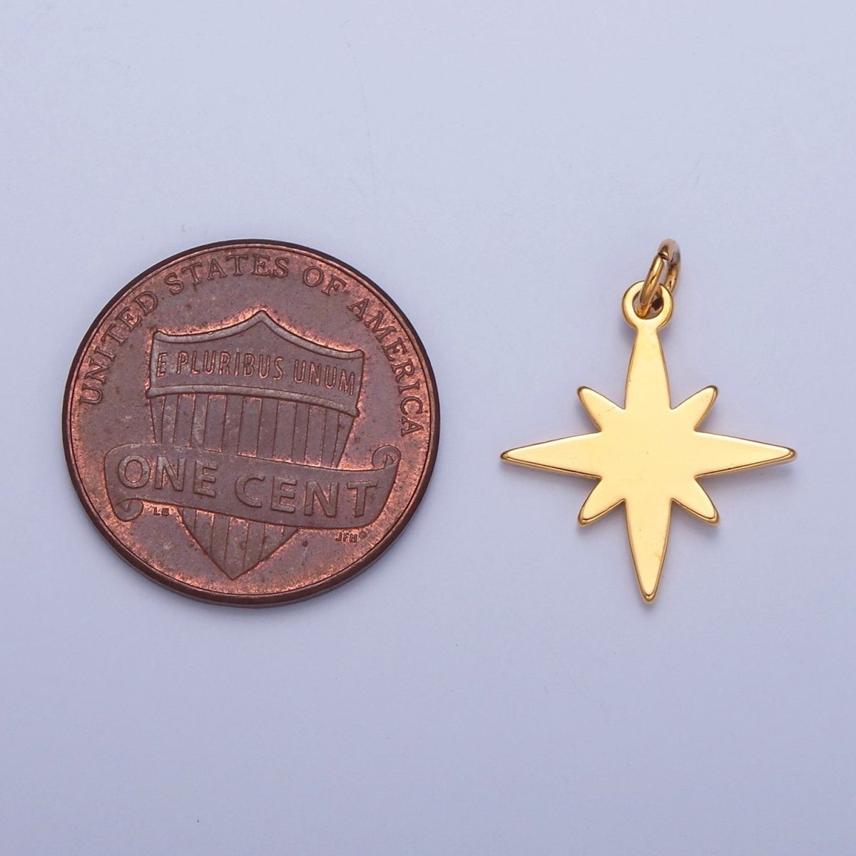 Dainty Gold Flat Polaris Northstar Pendant Only Charm for Necklace Bracelet Earring 14K or 24K Gold Filled W-460~W-462
