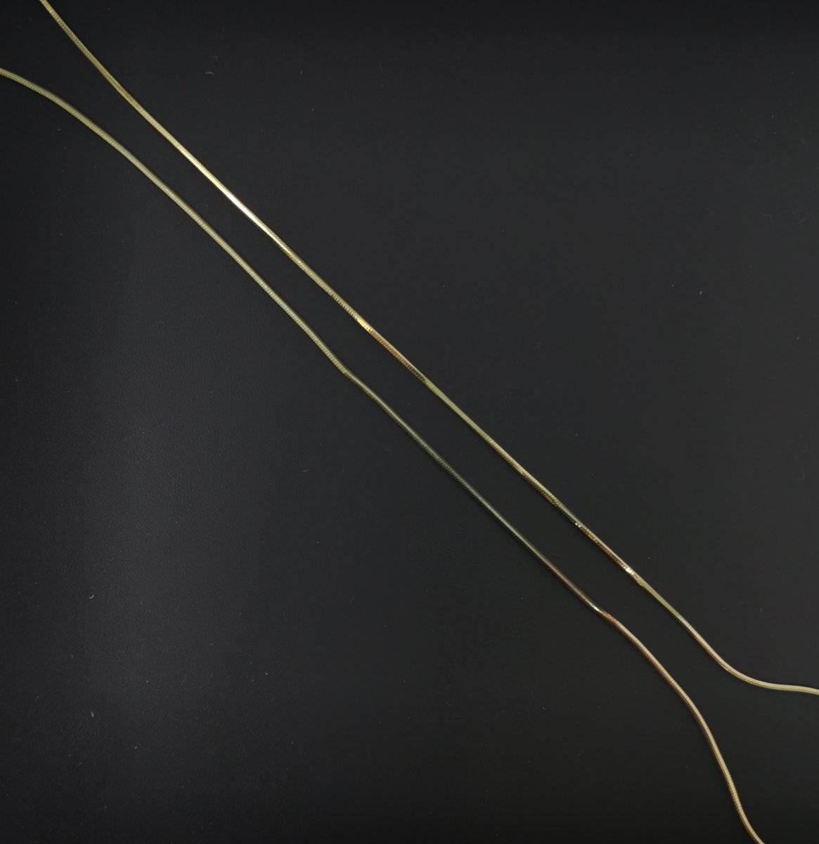 Dainty Gold Snake Herringbone Chain 1mm 18, 20 inch Necklace | WA-1747 Clearance Pricing