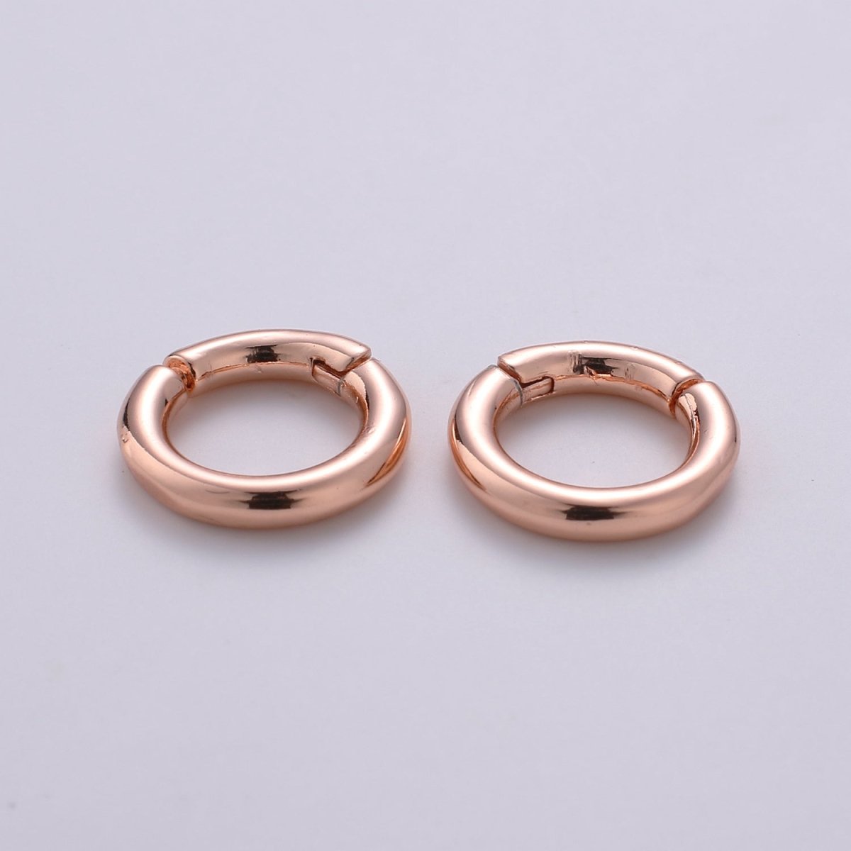 Dainty Gold Spring Gate Ring, Pull Gate ring, 12mm Round Circle Ring, Charm Holder 14K Gold Filled Clasp for Charm Holder Connector K-892 to K-895 L-083