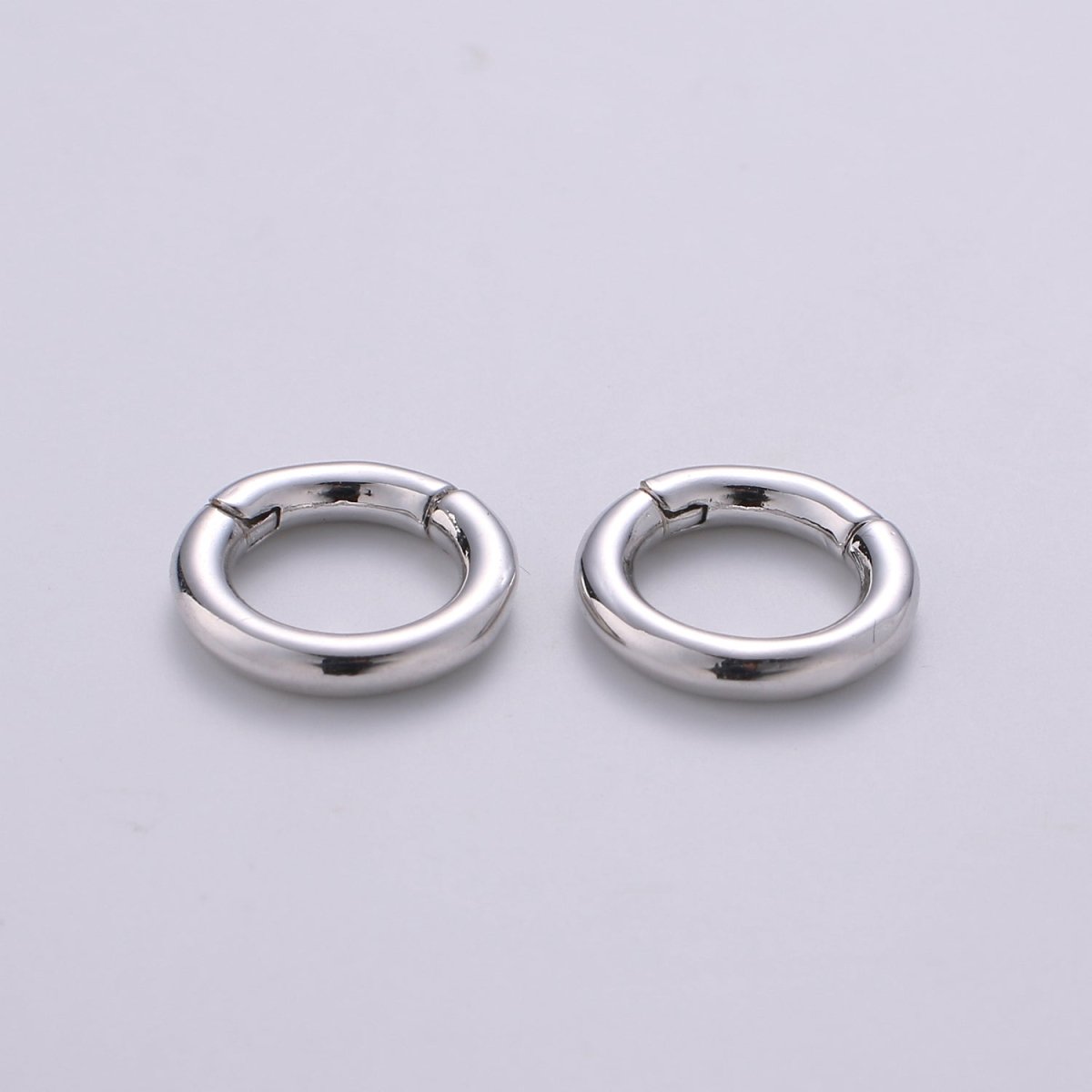 Dainty Gold Spring Gate Ring, Pull Gate ring, 12mm Round Circle Ring, Charm Holder 14K Gold Filled Clasp for Charm Holder Connector K-892 to K-895 L-083