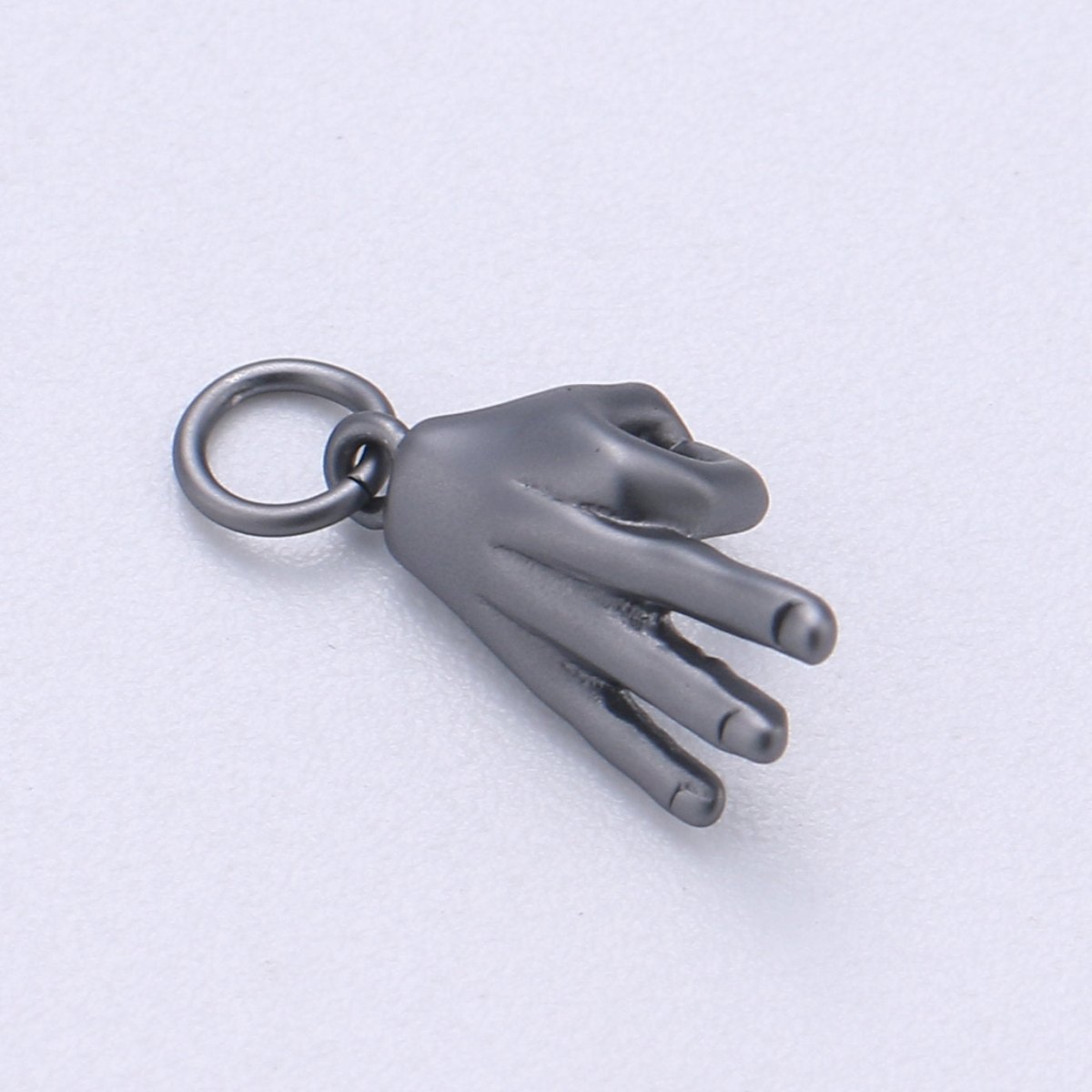 14K Gold Filled Matte "A-OKAY" Hand Gesture Symbol Charm in Gold, Silver, Black | C405