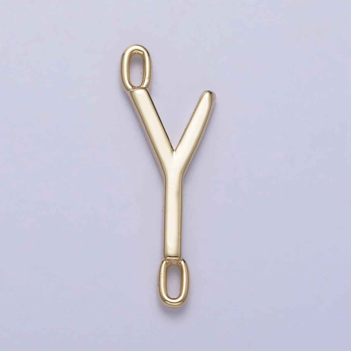 Dainty Sideway Initial Charm Connector Gold Letter Dainty Name Necklace Link Connector for Personalized Jewelry A-364-A-376