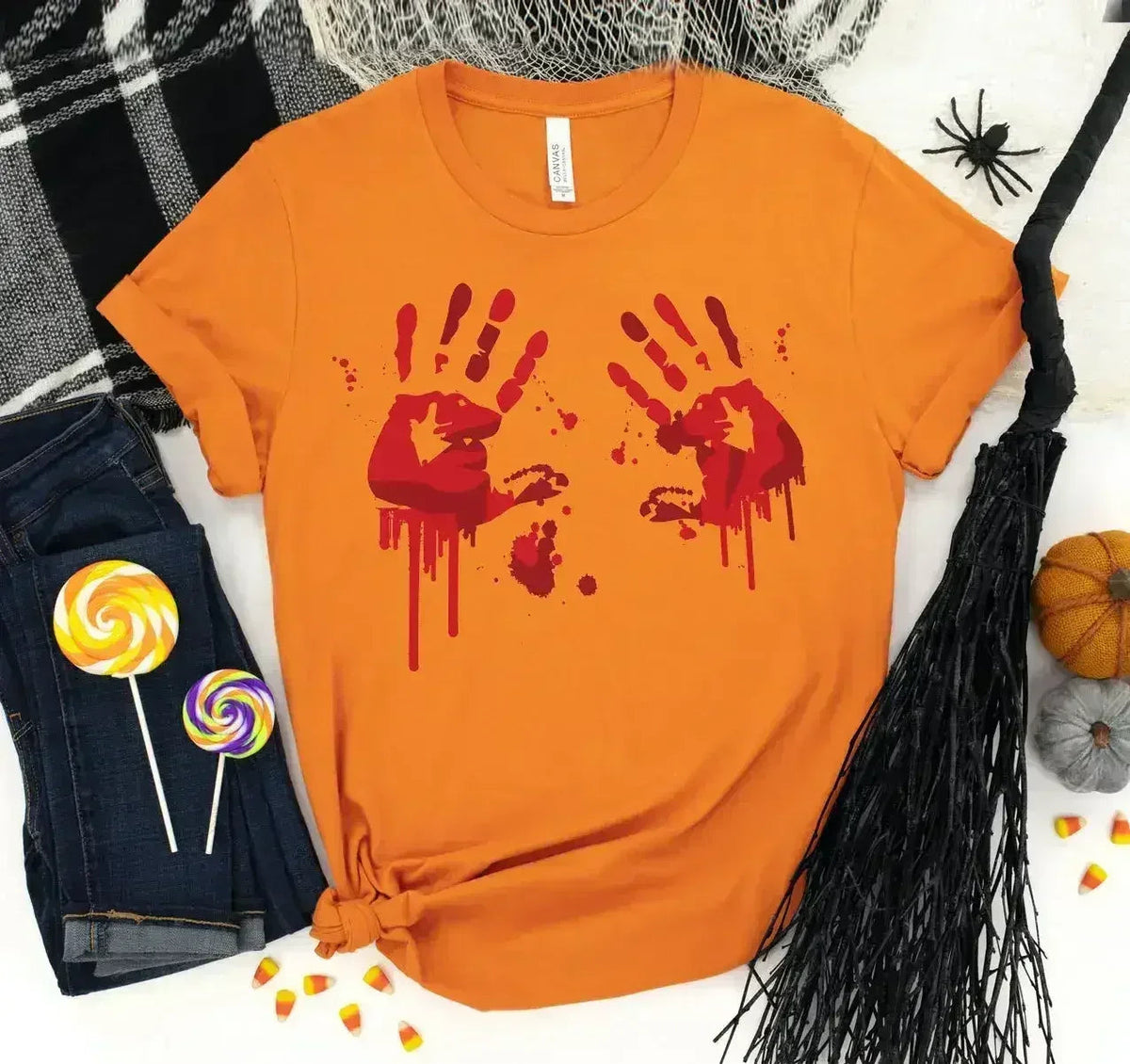 Bloody Hand Prints T-shirt | Classic Unisex Bella Canvas Tee