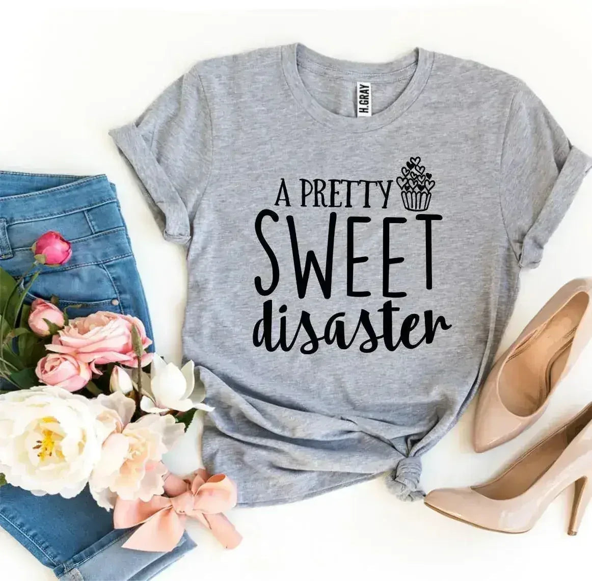 A Pretty Sweet Disaster Printed T-shirt | Premium Cotton | Bella Canvas