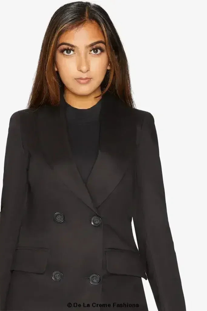 De la Creme Longline Double Breasted Blazer - UK Made | Femstylo