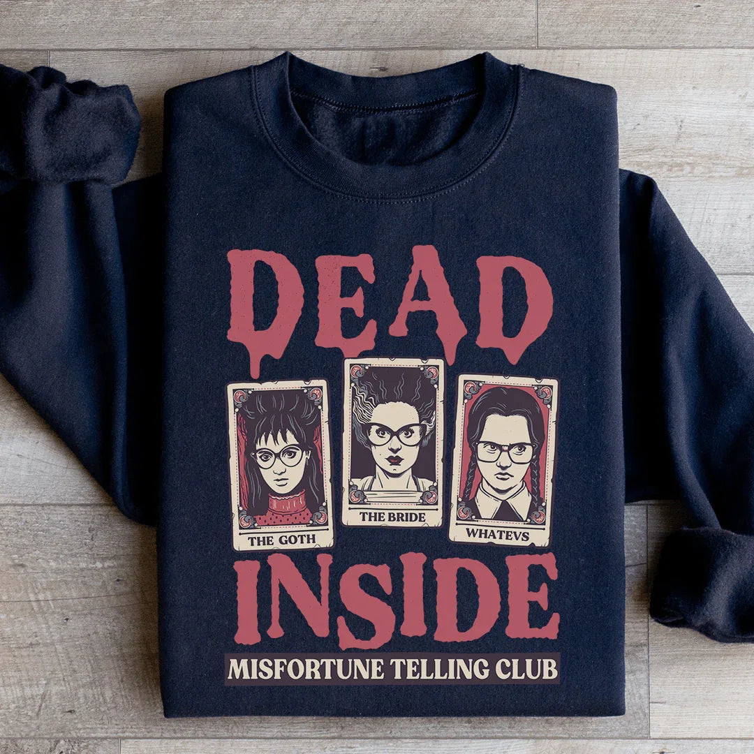 Gothic Horror Tarot Card Fleece – \"Dead Inside Misfortune Telling Club\"