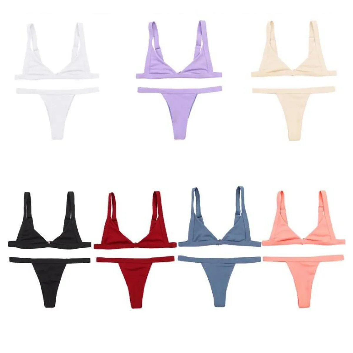 Deep-V Bikini Swimsuit
