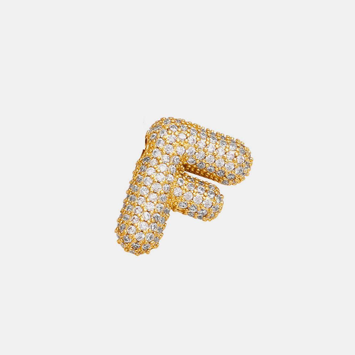 Inlaid Zircon Bubble Initial Necklace for Elegant Style