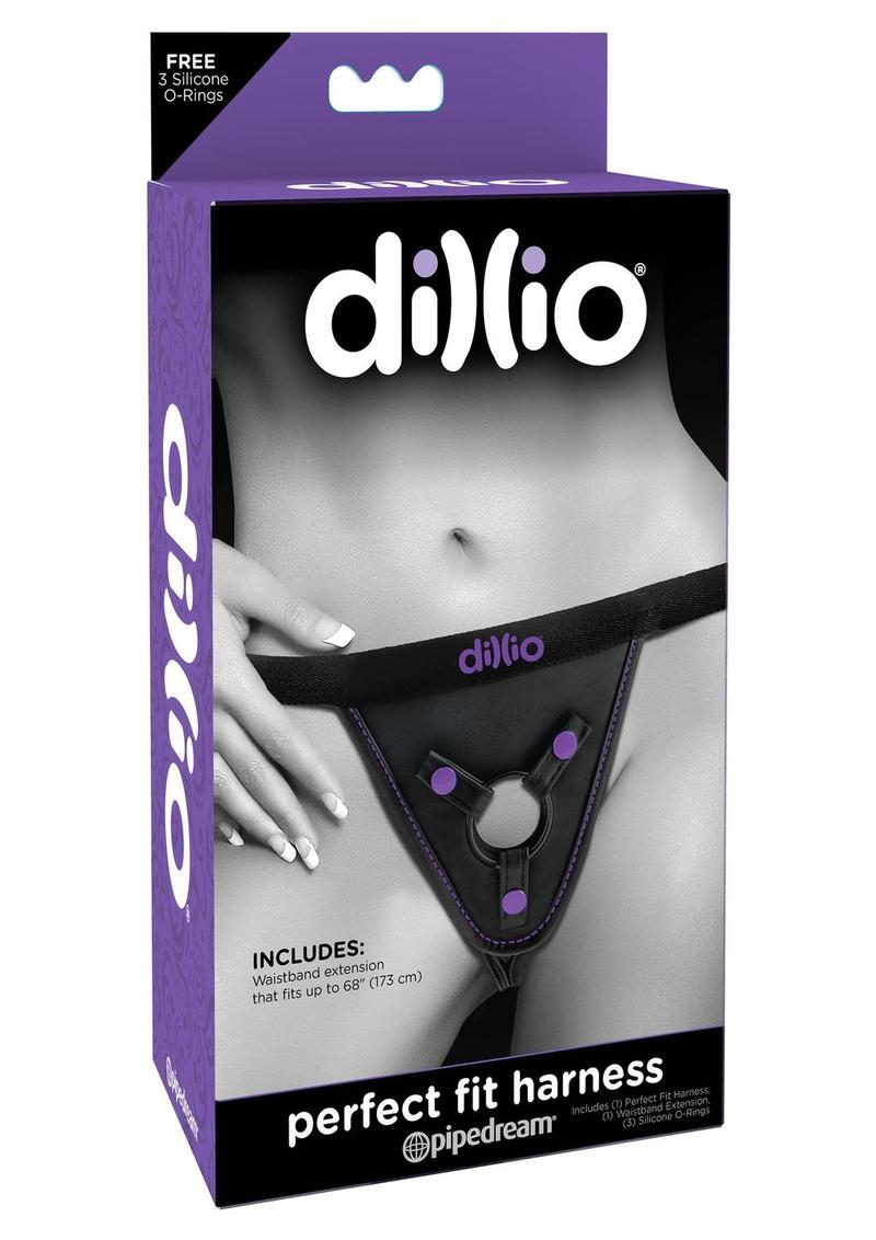 Dillio Perfect Fit Strap-On Harness Adjustable Waistband 3 O-Rings