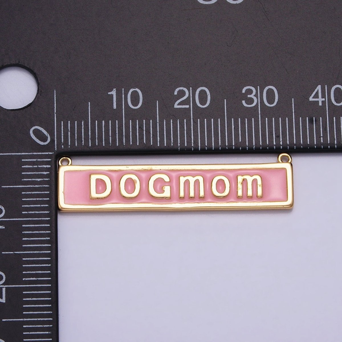 Dog Mom Word Charm Connectors Bar Pendants Link Connector in Gold Silver for Necklace Supply Y-830 Y-831