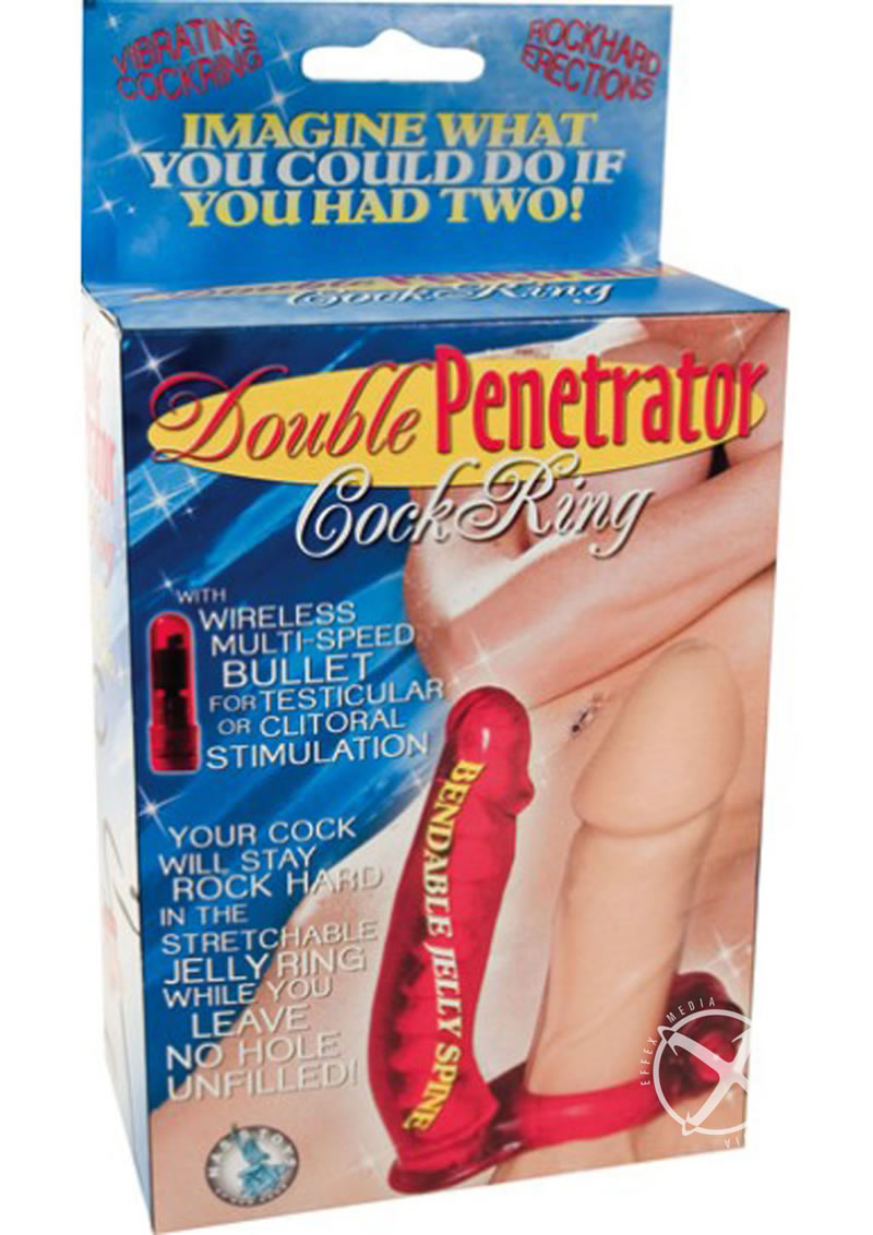 Double Penetrator Vibrating Cock Ring