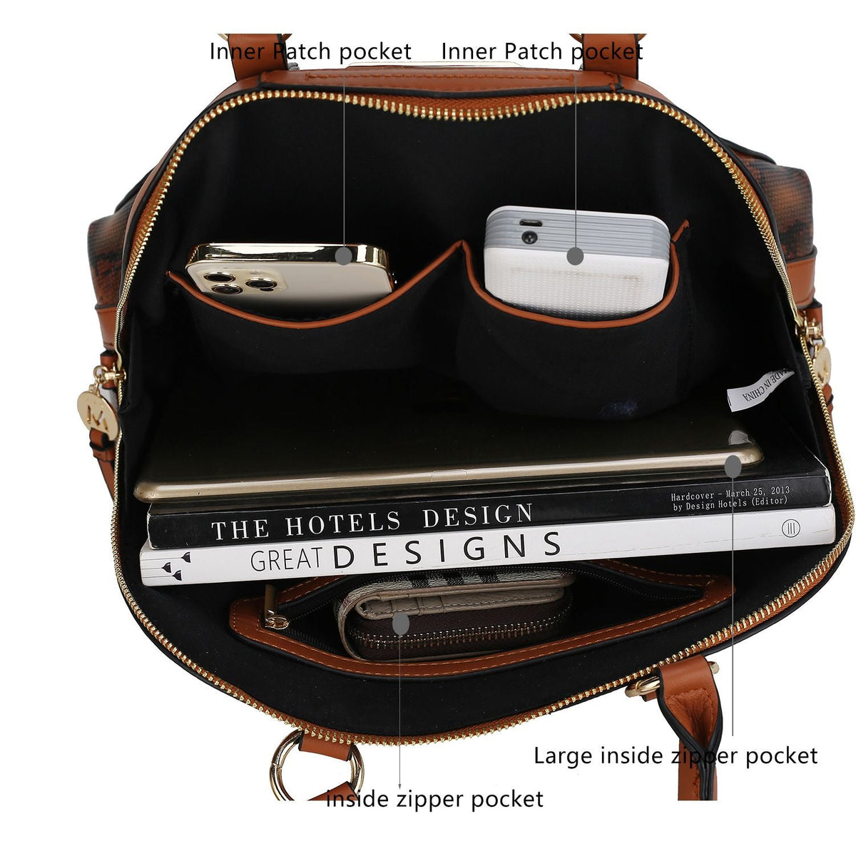MKF Collection Frida Satchel Handbag and Wallet by Mia k