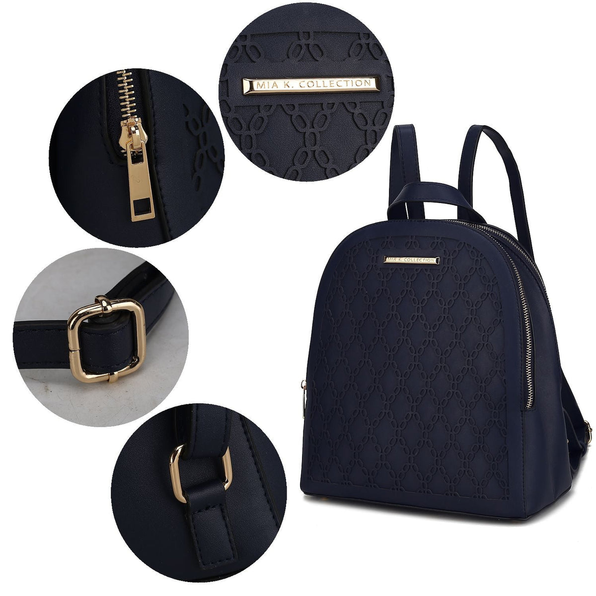 MKF Collection Sloane Vegan Leather Multi-Compartment Backpack by Mia K.
