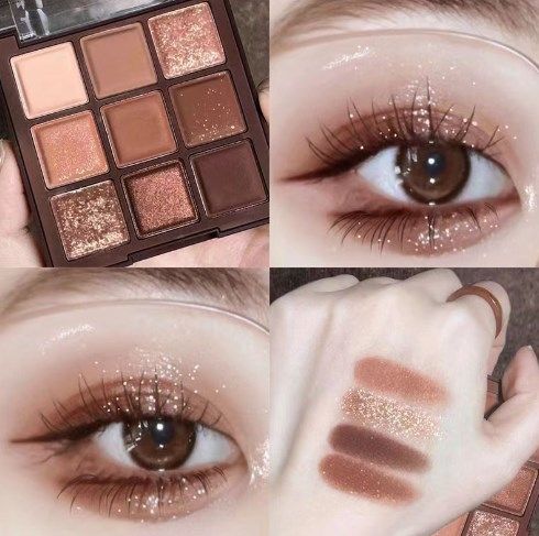 9 colors Shiny Eyeshadow Palette Matte Butter and Orange Brown Plate Earth-toned shimmering pearlescent 2025 new