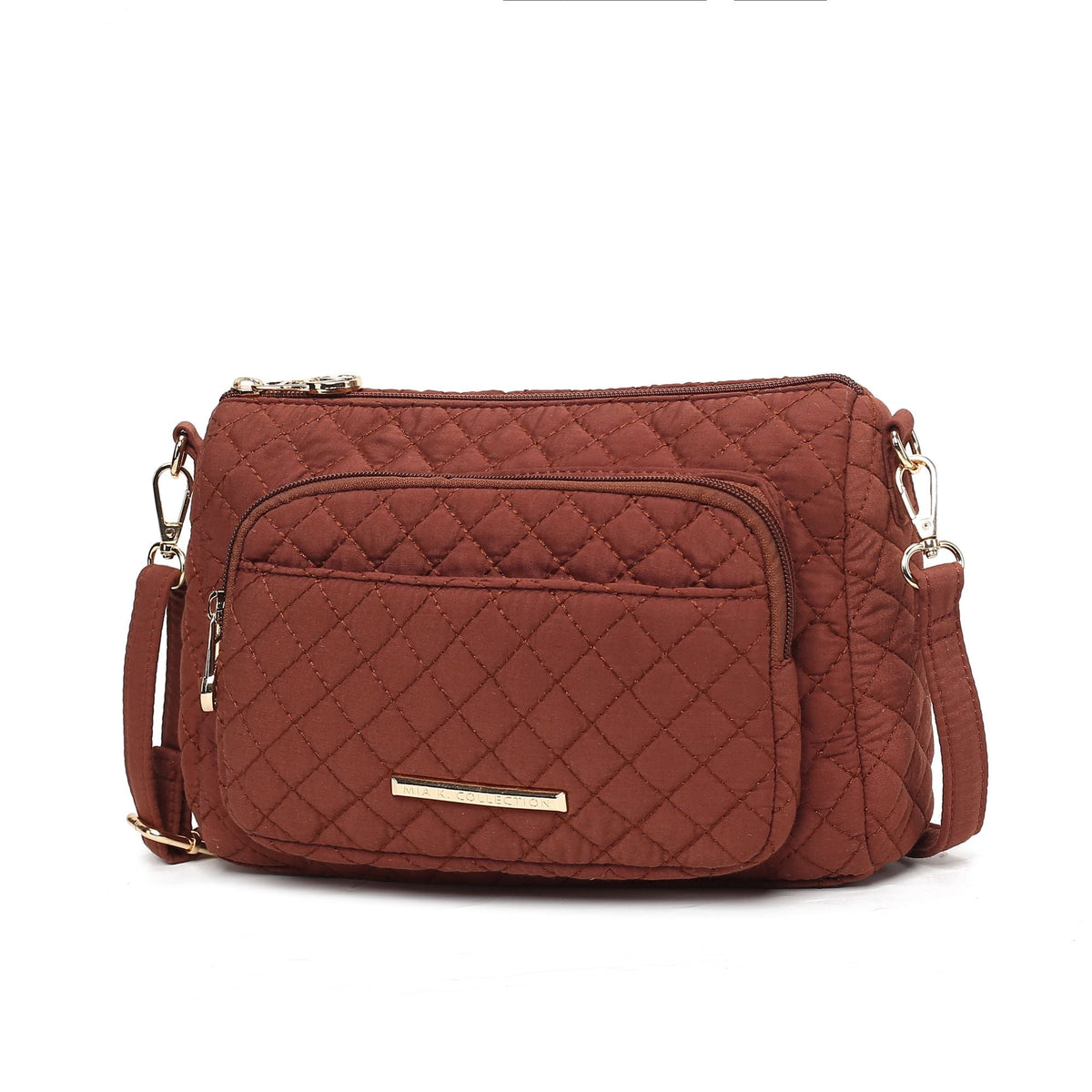 MKF Collection Rosalie Solid Quilted Cotton Women Shoulder Bag by Mia K