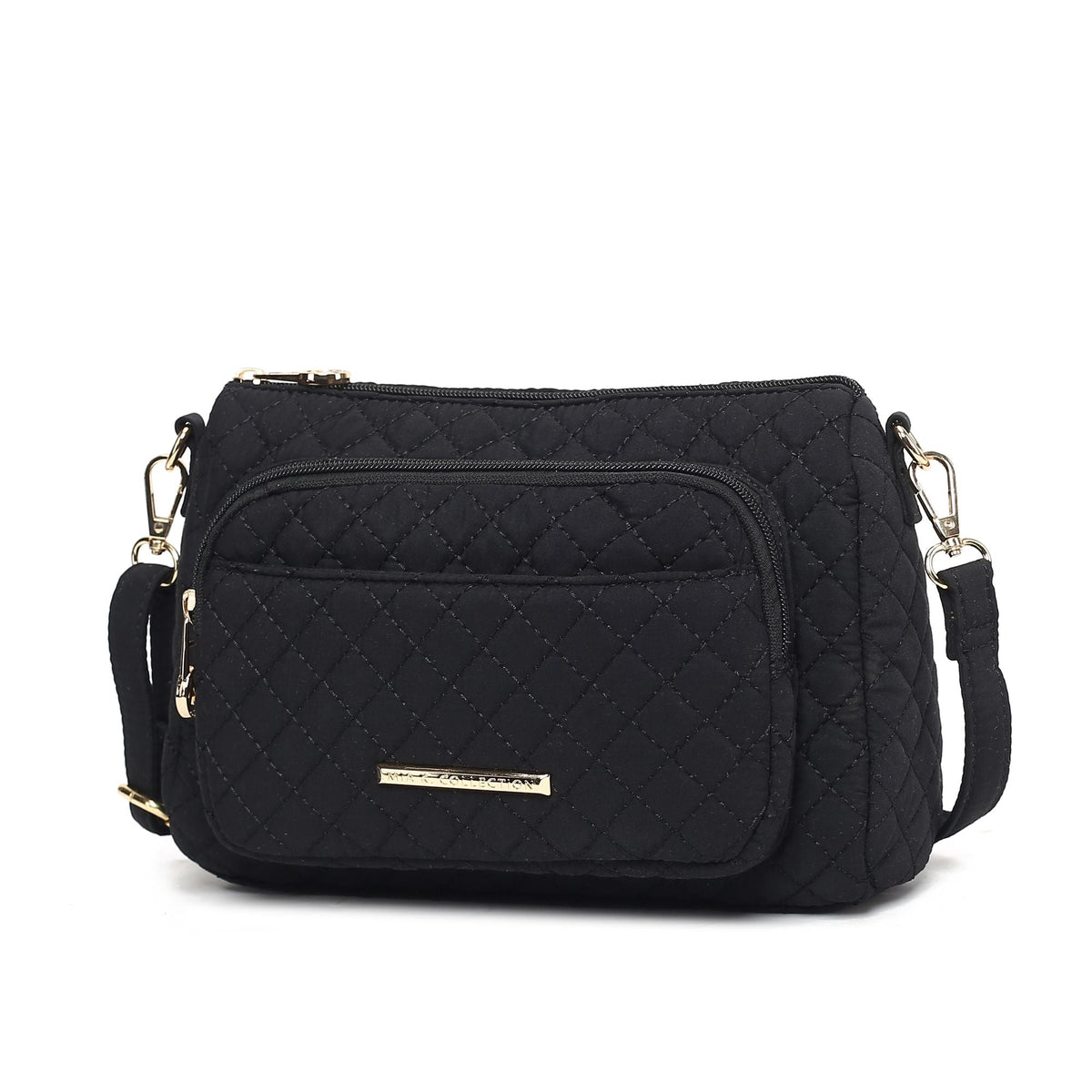 MKF Collection Rosalie Solid Quilted Cotton Women Shoulder Bag by Mia K