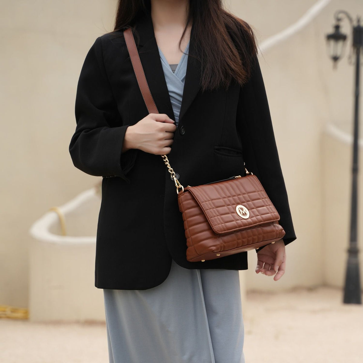 MKF Collection Lola Quilted Vegan Leather Women&