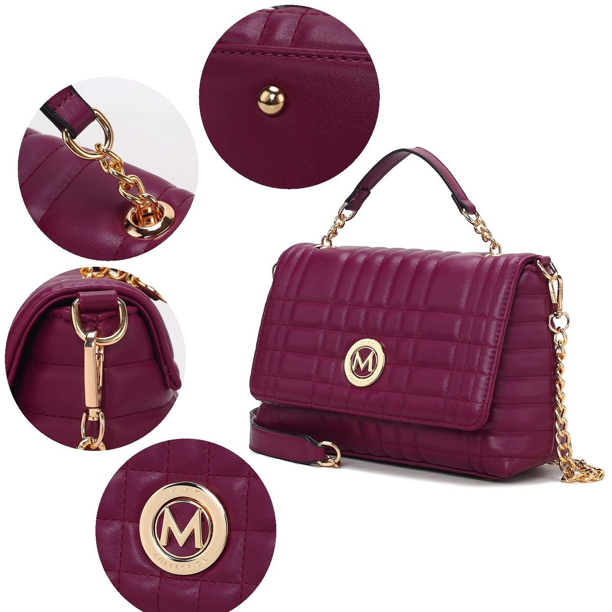 MKF Collection Lola Quilted Vegan Leather Women&