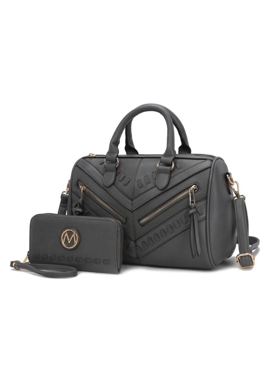 MKF Collection Lara Vegan Leather Women Satchel with wallet by Mia k