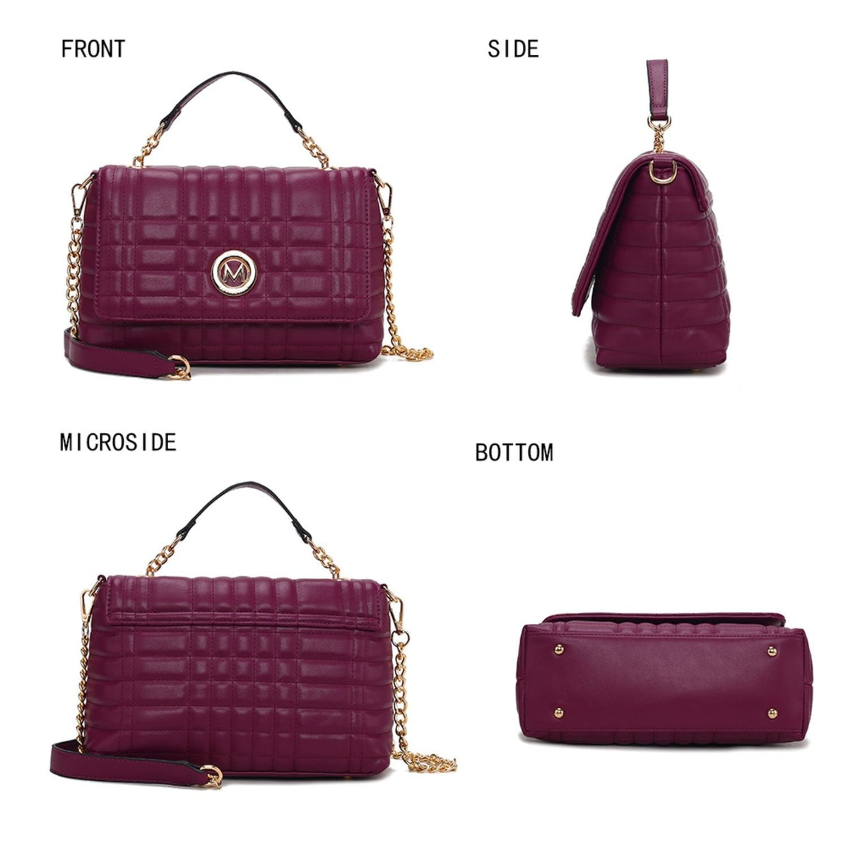 MKF Collection Lola Quilted Vegan Leather Women&