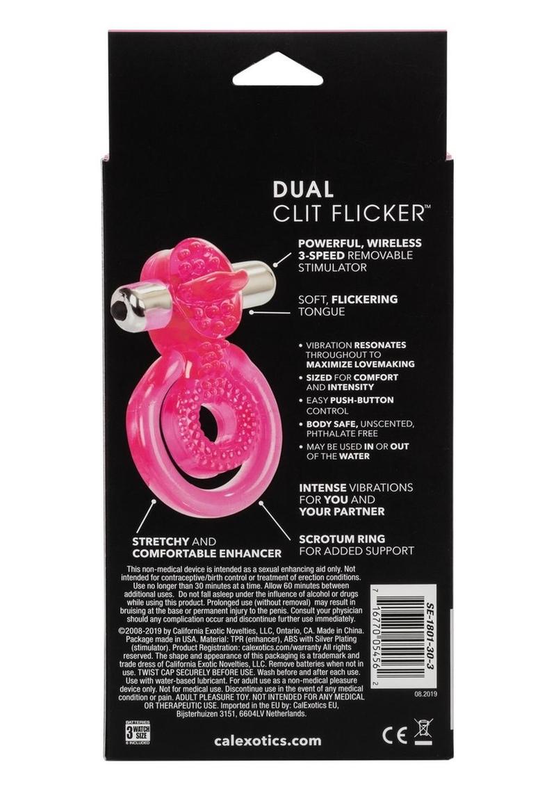 CalExotics Dual Clit Flicker With Removable Waterproof Stimulator