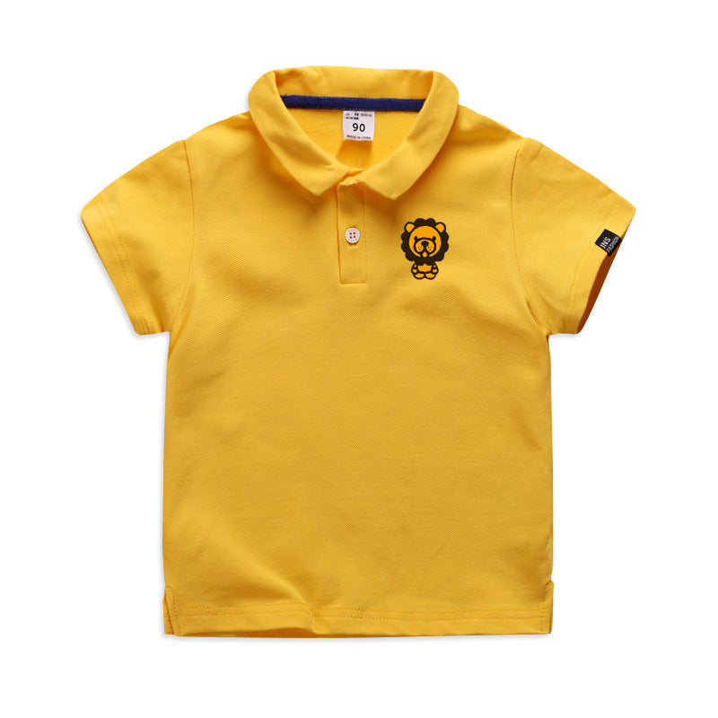 Summer Elastic Cotton Solid Color Short Sleeve Men&