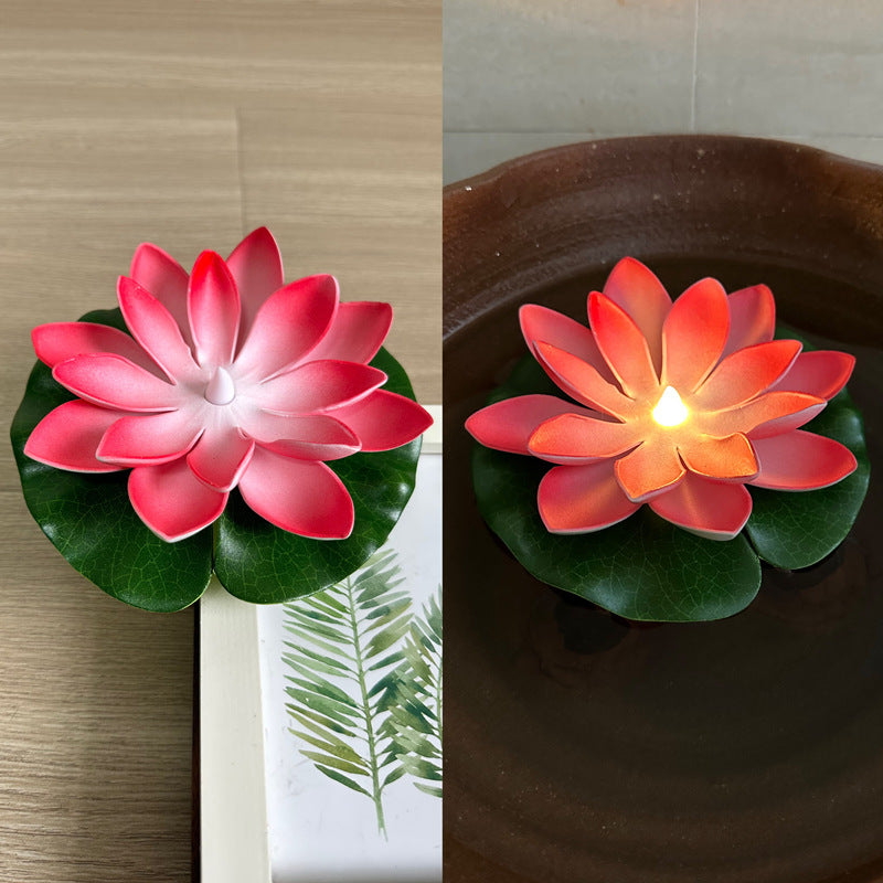 Floating Water Induction Lotus Colorful Waterproof Small Night Lamp