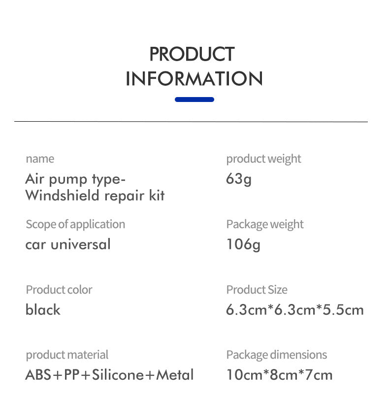 Car Windshield Crack Repair Tool