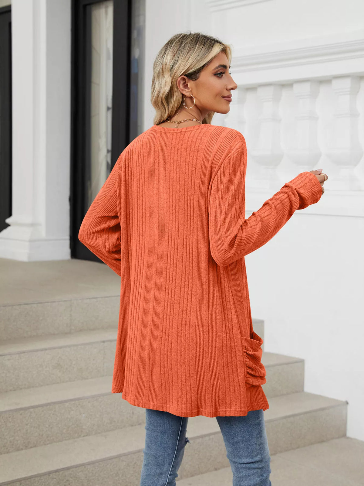 Open Front Long Cardigan