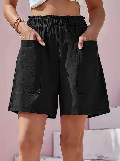 Full Size Pocketed Elastic Waist Shorts for Everyday Comfort