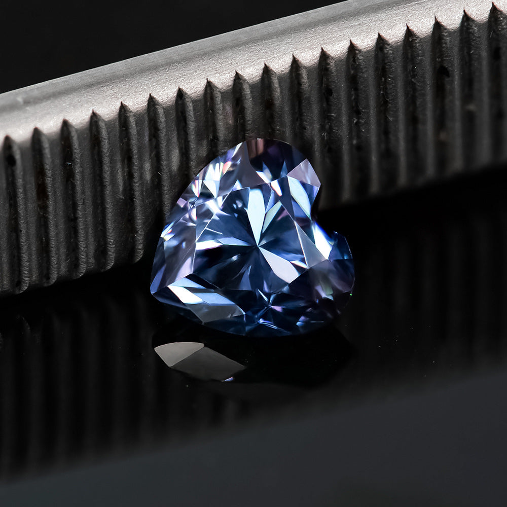 Colorful Moissanite Heart-shaped Stone Lemon